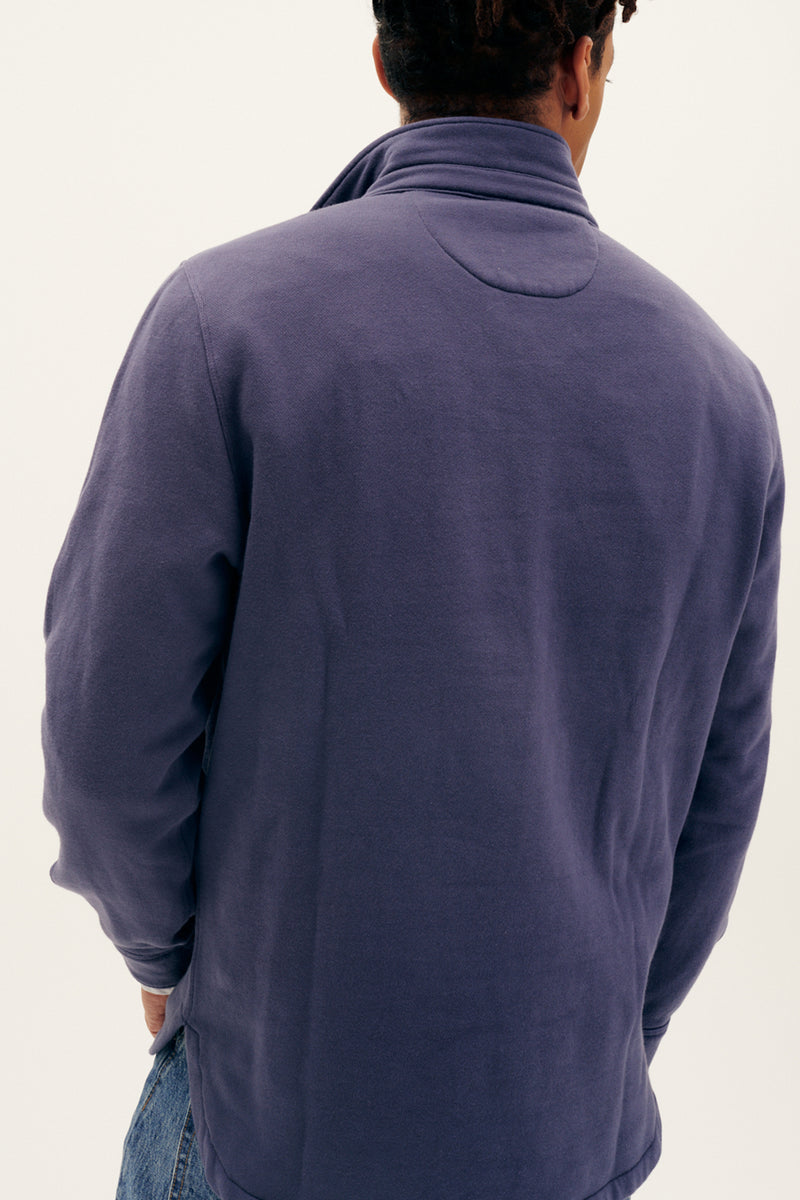 Half-Zip Collared Sweatshirt