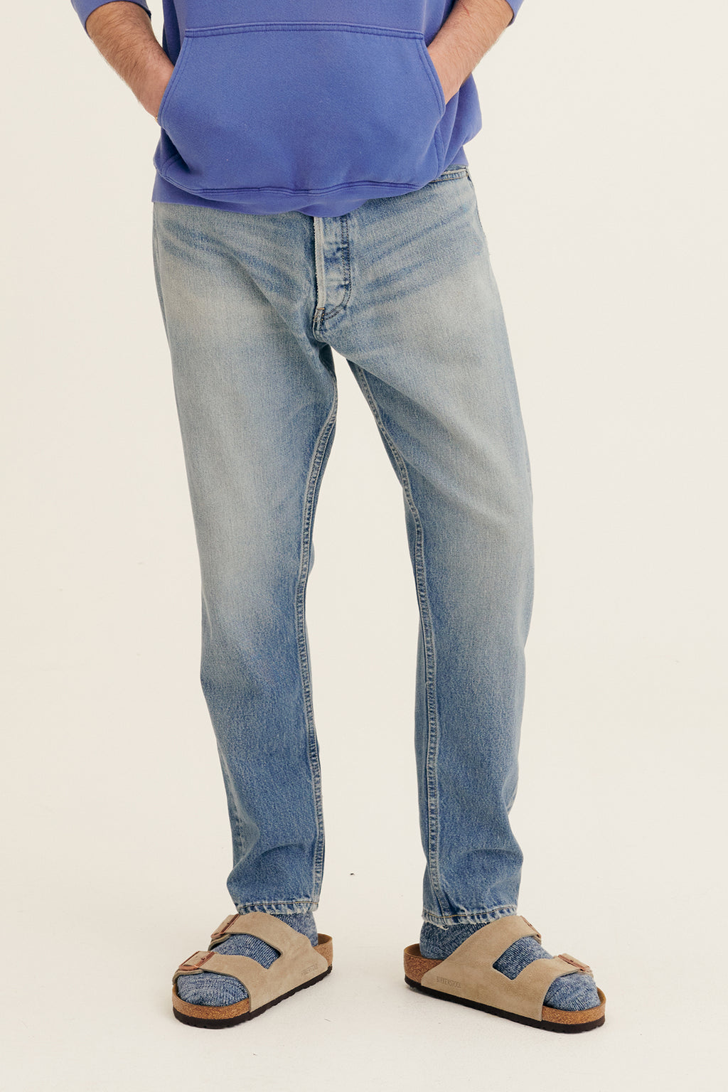 Tapered Denim Pants